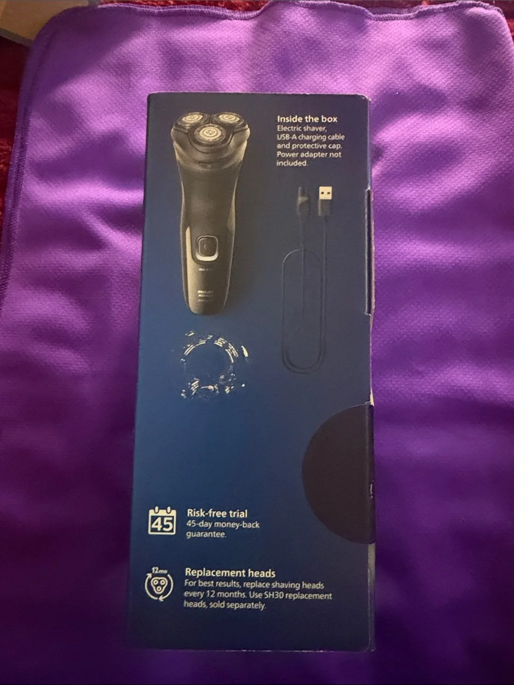 Philips Norelco Shaver 2400 in Black and Blue Packaging